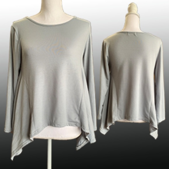 “Cool Cube” Blue/Gray Swing Handkerchief hem long - Picture 1 of 3